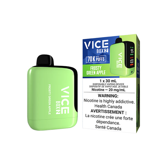 Frosty Green Apple (Ice) by Vice Box 2 70K Puff 30mL - Disposable Vape 