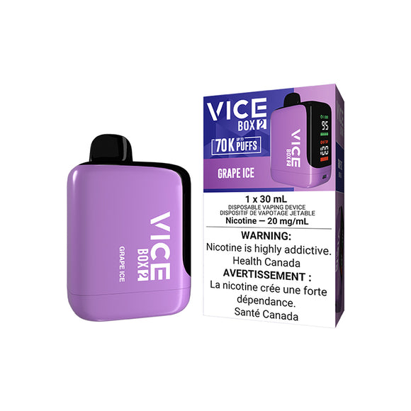 Grape (Ice) by Vice Box 2 70K Puff 30mL - Disposable Vape