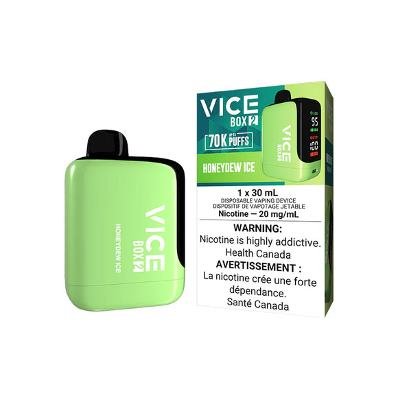 Honeydew (Ice) by Vice Box 2 70K Puff 30mL - Disposable Vape [ON]