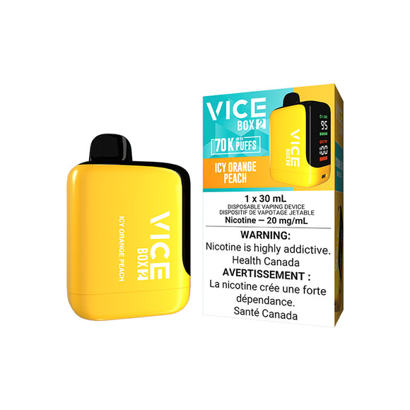 Icy Orange Peach (Ice) by Vice Box 2 70K Puff 30mL - Disposable Vape