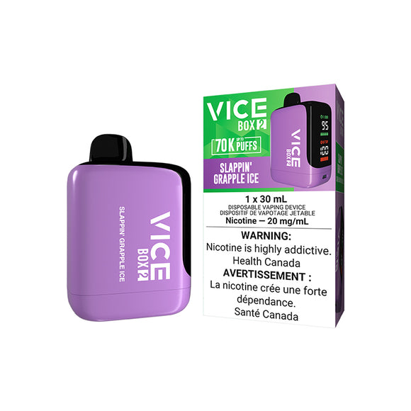 Slappin' Grapple (Ice) by Vice Box 2 70K Puff 30mL - Disposable Vape 
