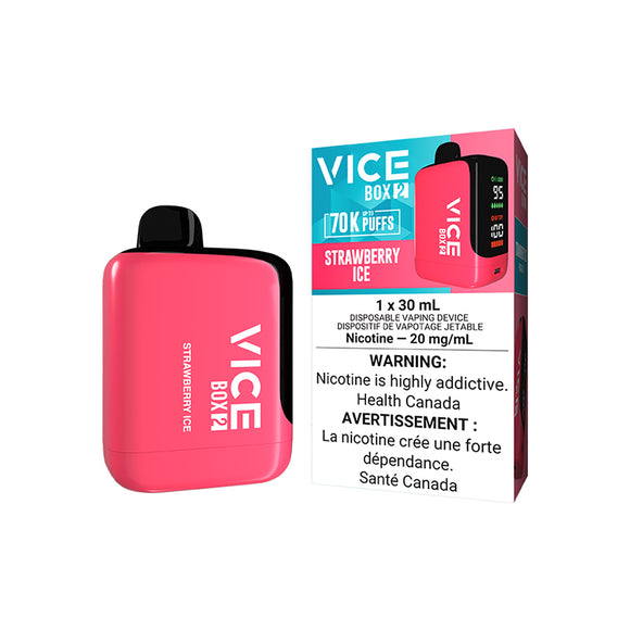 Strawberry (Ice) by Vice Box 2 70K Puff 30mL - Disposable Vape