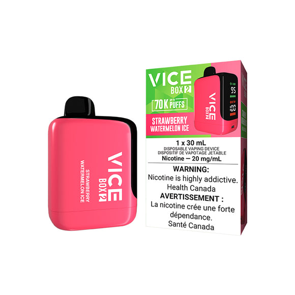 Strawberry Watermelon (Ice) by Vice Box 2 70K Puff 30mL - Disposable Vape
