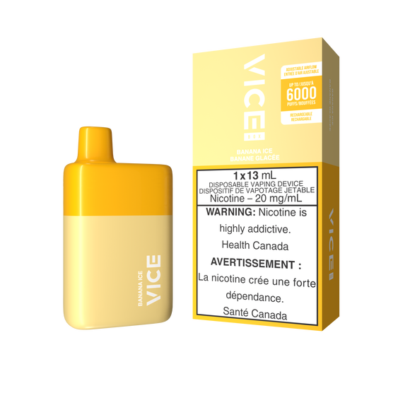 Banana Ice by Vice Box 6K Puff 13mL - Disposable Vape [ON]