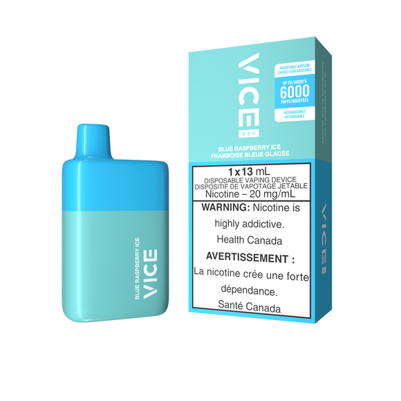 Blue Raspberry Ice by Vice Box 6K Puff 13mL - Disposable Vape [ON]