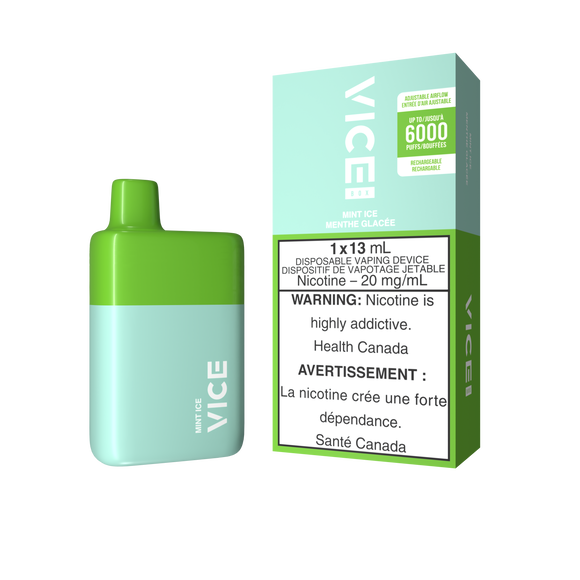 Mint Ice by Vice Box 6K Puff 13mL - Disposable Vape [ON]