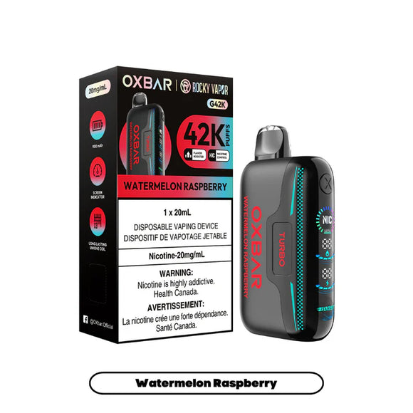 Watermelon Raspberry by OXBAR x Rocky Vapor G42K (42000 Puff) 20mL - Disposable Vape [ON]