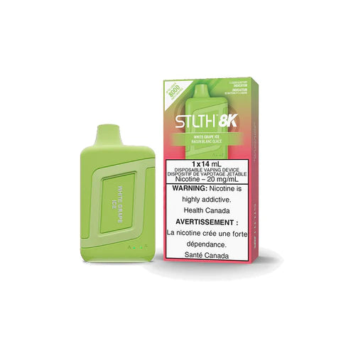 White Grape Ice by Stlth 8K 8000 Puff 14ml Rechargeable- Disposable Vape