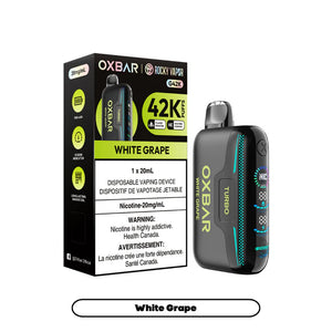 White Grape by OXBAR x Rocky Vapor G42K (42000 Puff) 20mL - Disposable Vape [ON]