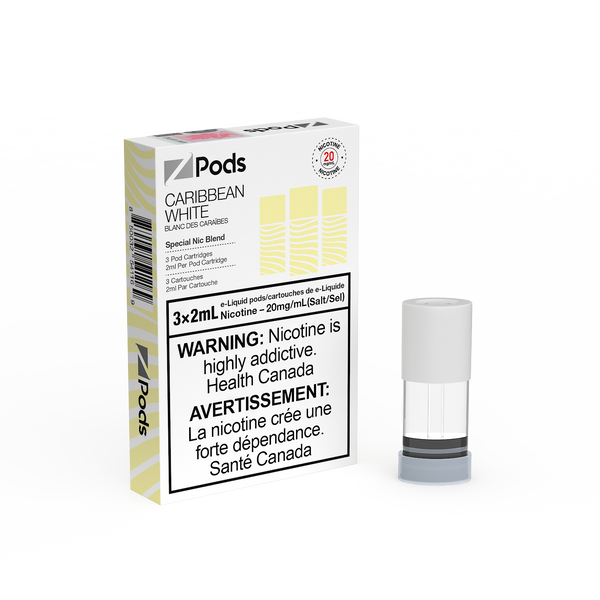 Pod mini ホワイト 2個セット Caribbean White Z Pods by Z Lab ('Stlth' Compatible Vape Pod) [ON