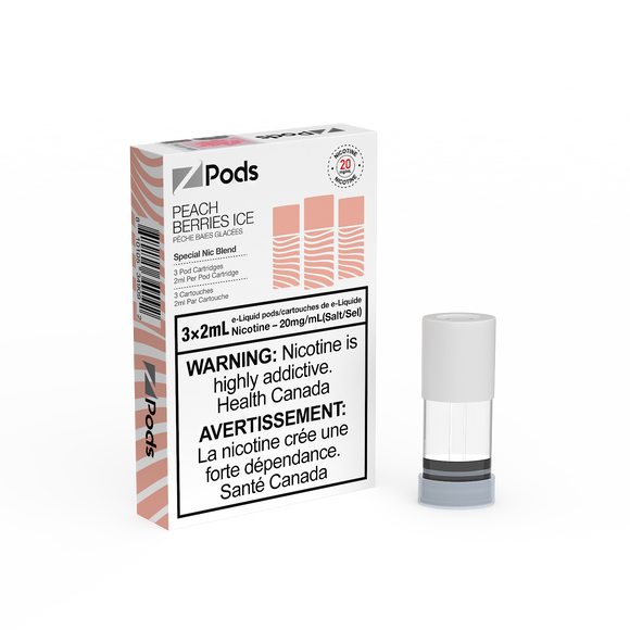 Peach Berries Ice Z Pods by Z Lab ('Stlth' Compatible Vape Pod) [ON]   VapingStory