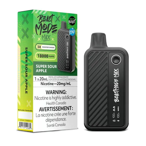 Super Sour Apple by Flavour Beast Beast Mode Max 18000 Puff 20ml - Disposable Vape