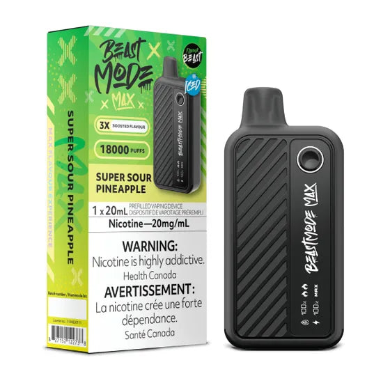 Super Sour Pineapple by Flavour Beast Beast Mode Max 18000 Puff 20ml - Disposable Vape