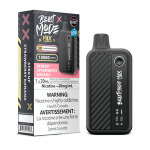 STR8 UP Strawberry Banana Iced by Flavour Beast Max 18000 Puff 20ml - Disposable Vape [ON]