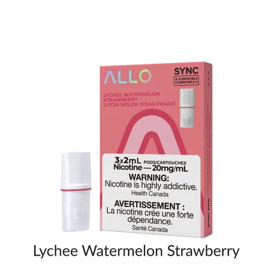 Lychee Pastèque Fraise (Compatible Stlth) par Allo Sync - Système de dosettes fermées