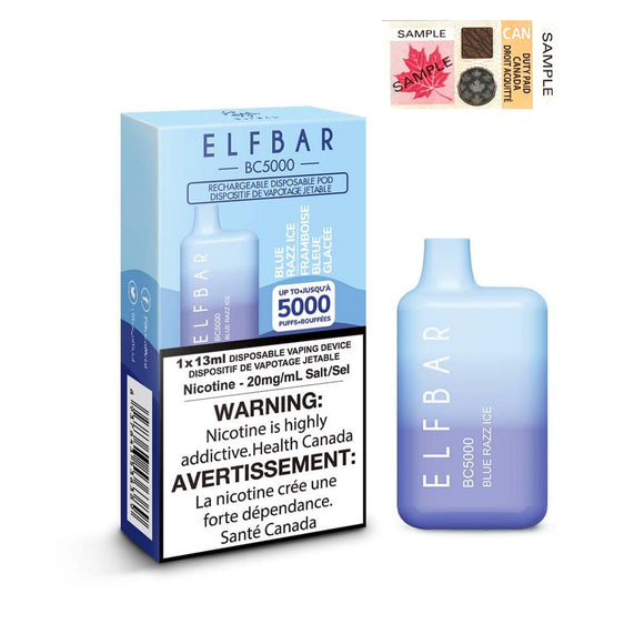 Blue Razz Ice by Elfbar BC5000 (5000 Puff) 13mL - Disposable Vape