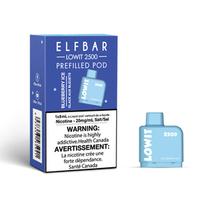 Blueberry Ice Pod par Elfbar Lowit 2500 - Système Vape Pod fermé
