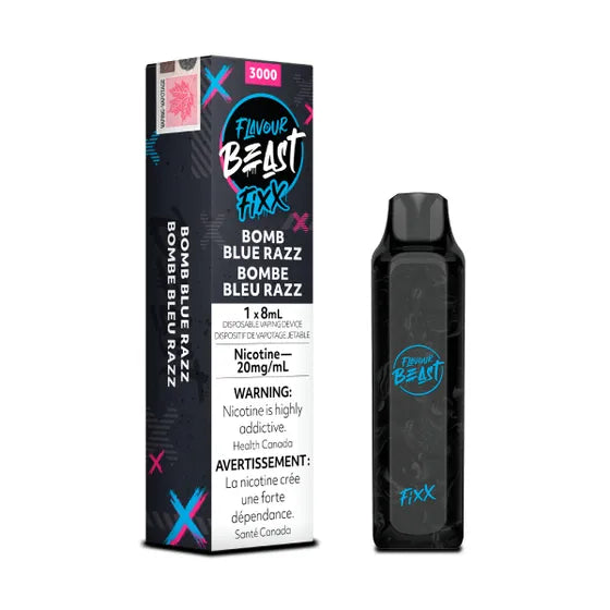 Bomb Blue Razz par Flavor Beast Fixx 3000 Puff 8ml - Vape jetable