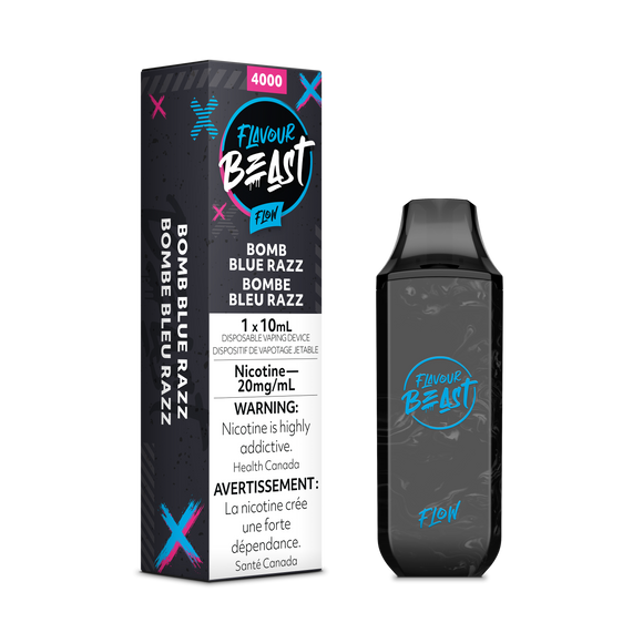 Bomb Blue Razz par Flavor Beast Flow 5000 Puff 10ml - Vape Jetable