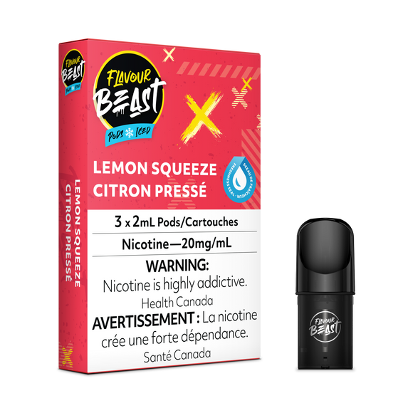Lemon Squeeze Iced par Flavour Beast (Vape Pod compatible 'Stlth')
