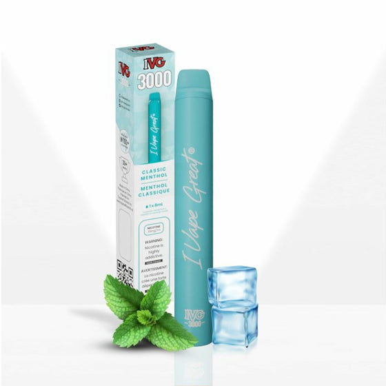 Classic Menthol by IVG (3000 Puff) 8mL - Disposable Vape