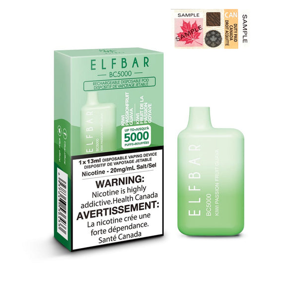 Kiwi Passionfruit Guava by Elfbar BC5000 (5000 Puff) 13mL - Disposable Vape