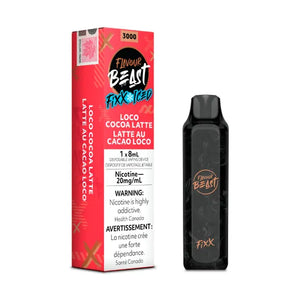 Loco Cocoa Latte Iced by Flavour Beast Fixx 3000 Puff 8ml - Disposable Vape