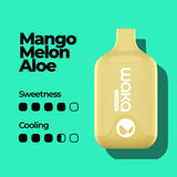 Mangue Melon Aloe par Waka Smash (6000 Puff) 12mL - Vape Jetable