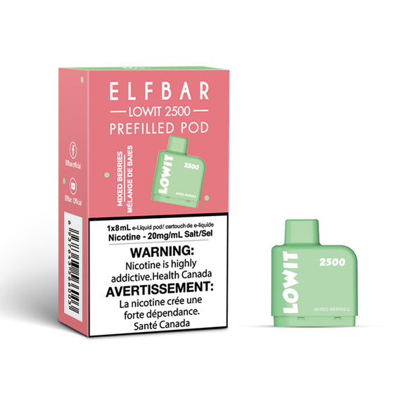 Mixed Berries Pod by Elfbar Lowit 2500 - Closed Vape Pod System
