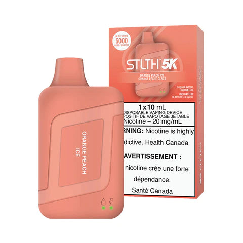 Orange Peach Ice by Stlth 5K 5000 Puff 10ml Rechargeable- Disposable Vape