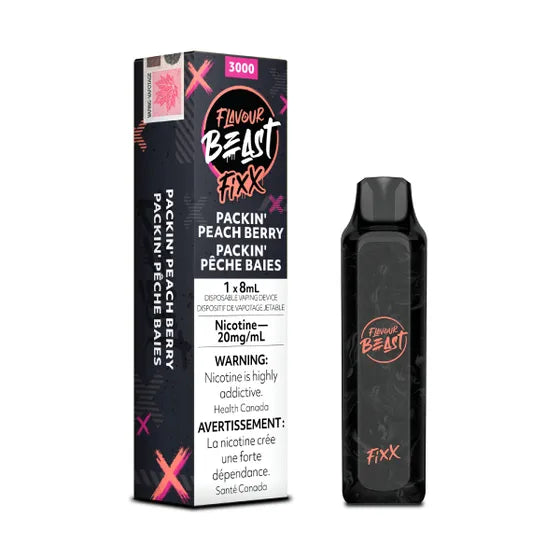 Packin' Peach Berry by Flavour Beast Fixx 3000 Puff 8ml - Disposable Vape