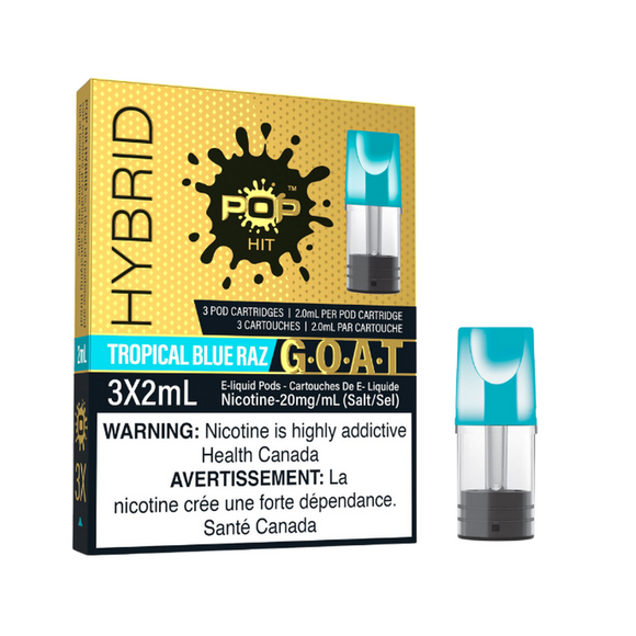 Tropical Blue Razz G.O.A.T Series by Pop Hit ('Stlth' Compatible) - Closed Vape Pod System