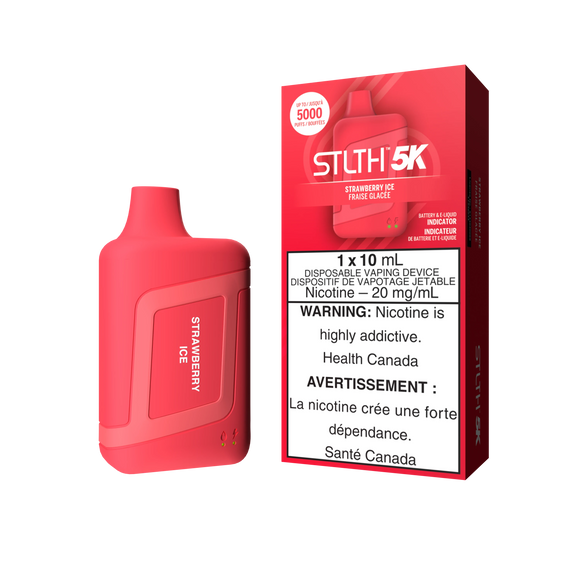 Strawberry Ice by Stlth 5K 5000 Puff 10ml Rechargeable- Disposable Vape