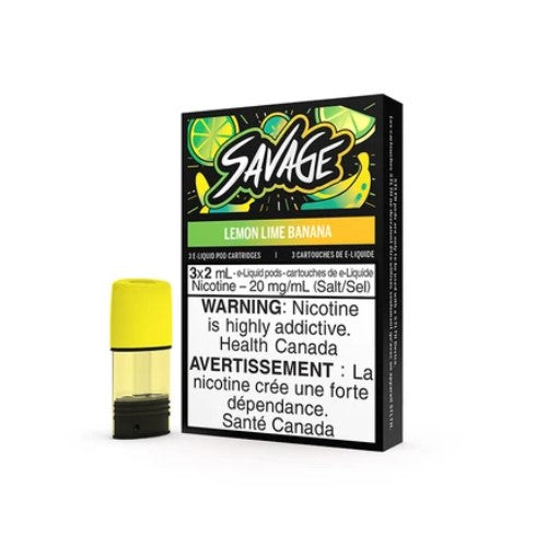 Lemon Lime Banana de Savage (Stlth Premium) - Système de dosettes fermées