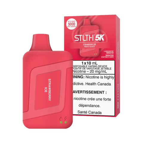Strawberry Ice by Stlth 5K 5000 Puff 10ml Rechargeable- Disposable Vape